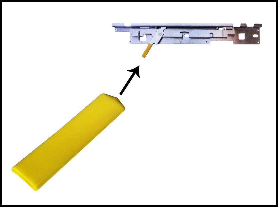 2-1/4" Yellow Handle Sleeve For Williams/Bally Lockdown Bar Lever Guide Receiver Assembly
